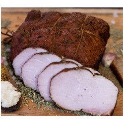 Szynka Staropolska Tradycyjnie Wędzona w Przyprawach (podsuszana) 600g